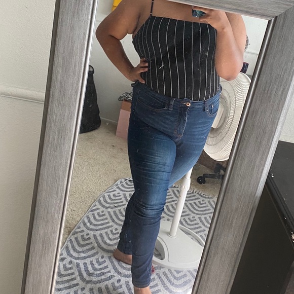 Stripe Black and While Bodysuit - Picture 3 of 3